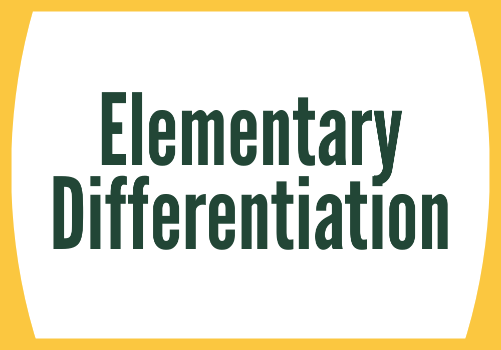 Elementary Differentiation